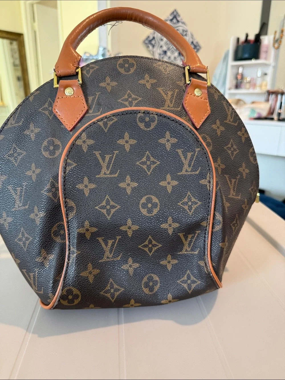 Louis Vuitton Monogram Canvas Brown Top-Handle Satchel